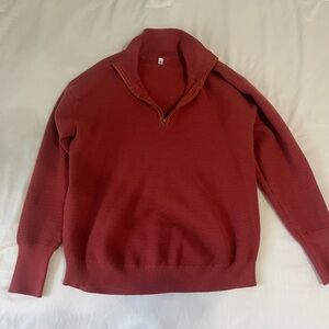 Women's Ribbed Red Sweater